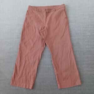 J Jill Pants Women 14 Linen Stretch Trousers Office Career Straight Leg Classic